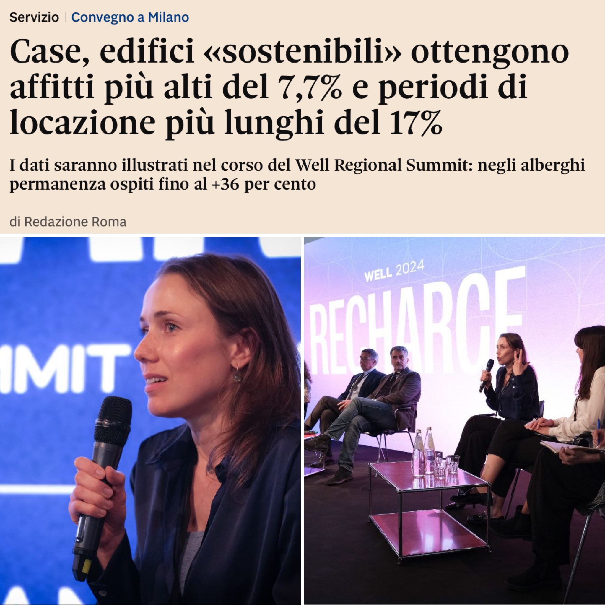 IL SOLE 24 ORE: Homes, 'sustainable' buildings get more