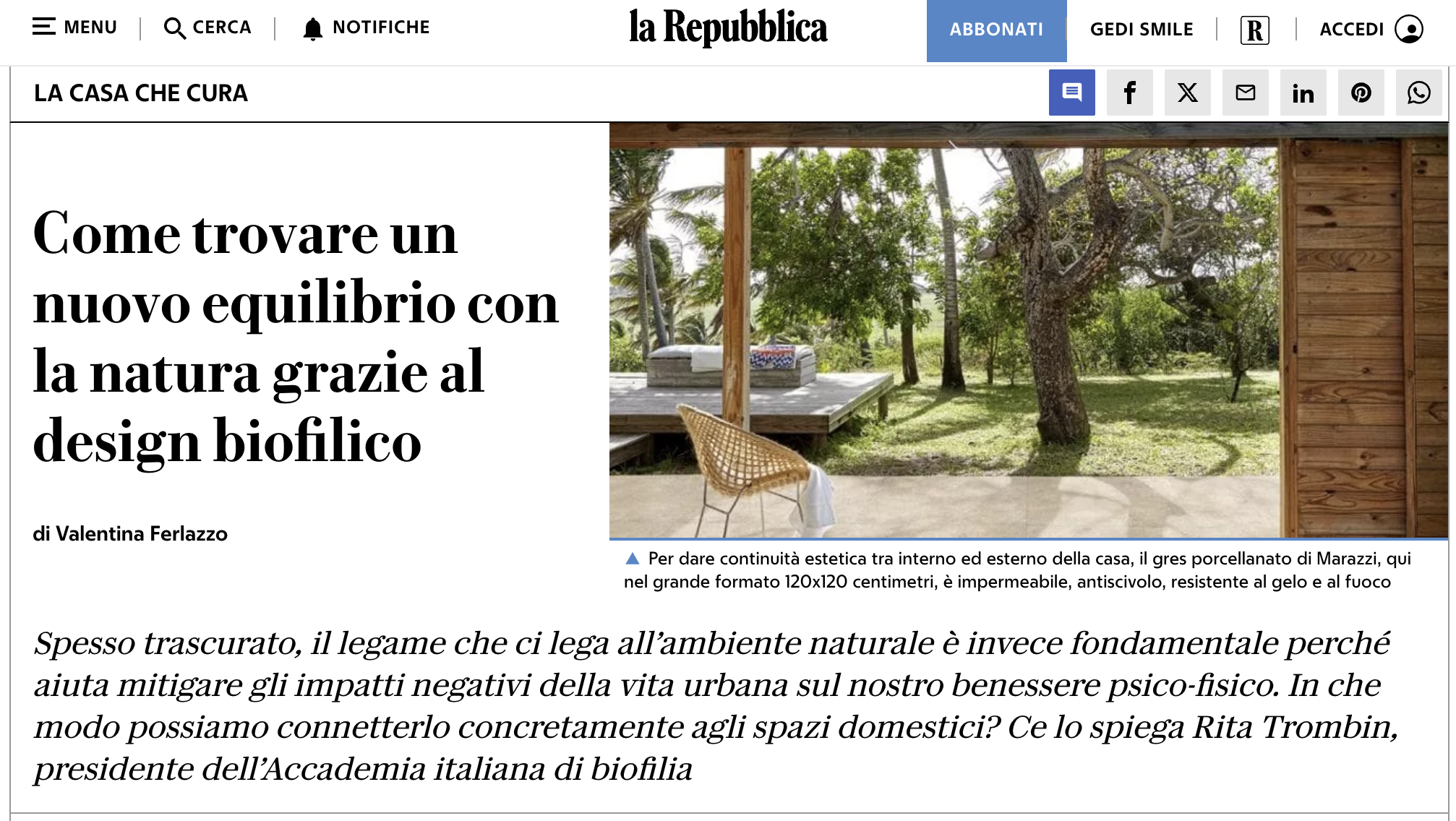 LA REPUBBLICA DESIGN : La maison qui guérit